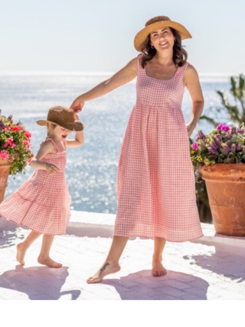 Jillian Harris x Joe Fresh Pink Gingham Field Dress Sundress - Picture 2 of 9
